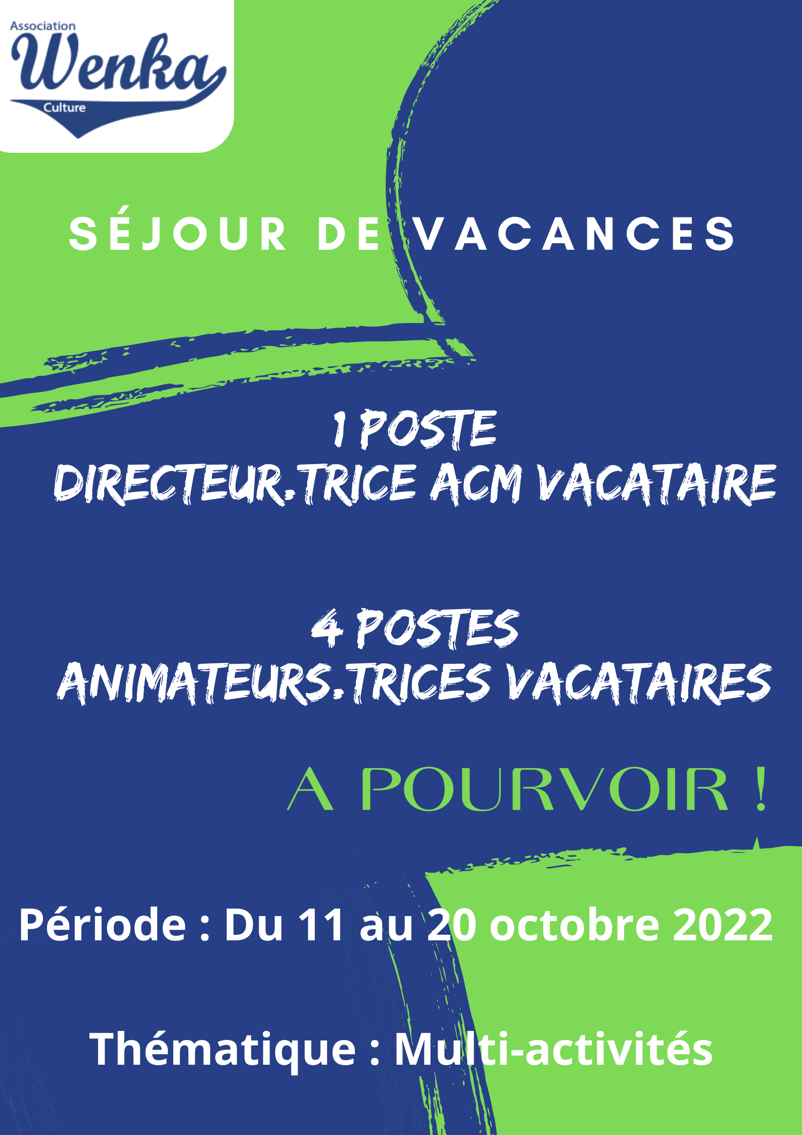 ANIMATEURS.TRICES VACATAIRES