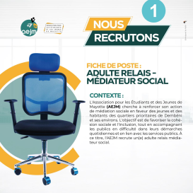 L’AEJM recrute un Adulte Relais - Médiateur Social